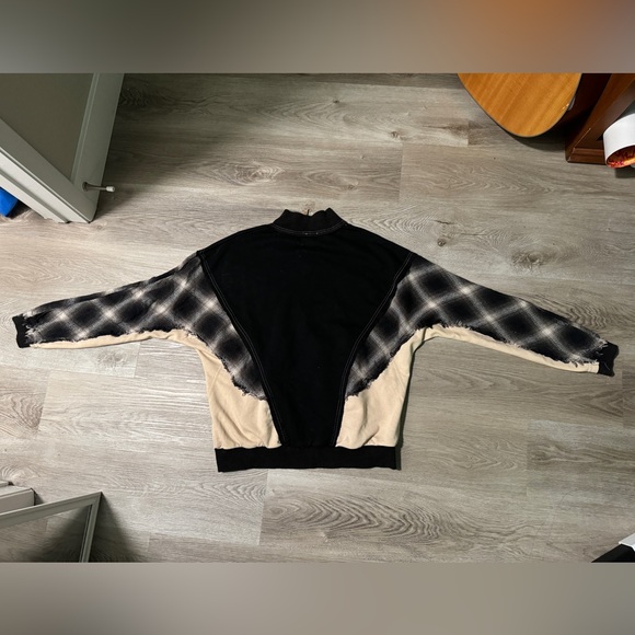 BKE Buckle Pieced Plaid Zipup Patchwork Jacket - Picture 4 of 7